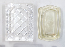 2-Vintage Amazing Mid Century Lucite Soap Or Trinket Dishes