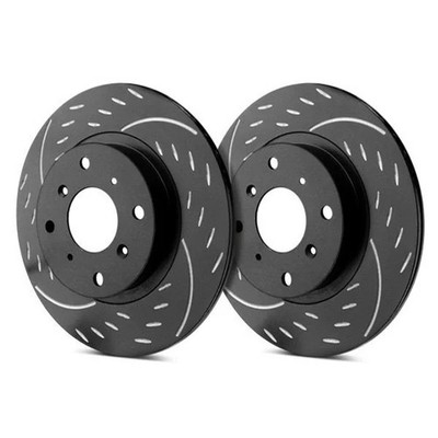 For Volkswagen Quantum 86 Brake Rotors Diamond Slot Dimpled & Slotted 1-Piece