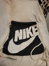 Nike Swoosh Logo Drawstring Sling Bag Sport Fitness PE Gym Sack GUC