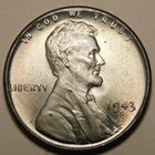 1943 S Lincoln Wheat Cent Penny BU  "Actual Coin Pictured - Not Cleaned"