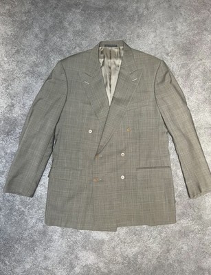 Rare Ermenegildo Zegna Trofeo Double Breasted Wool Blazer Jacket 54 XL