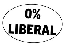 Funny Conservative Sticker 0 Liberal Car Decal Republican Bumper Sticker