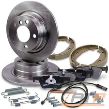 2x BREMSSCHEIBE+BREMSBELÄGE+BREMSBACKEN HINTEN FÜR BMW 1-ER F20 F21 114 116 118
