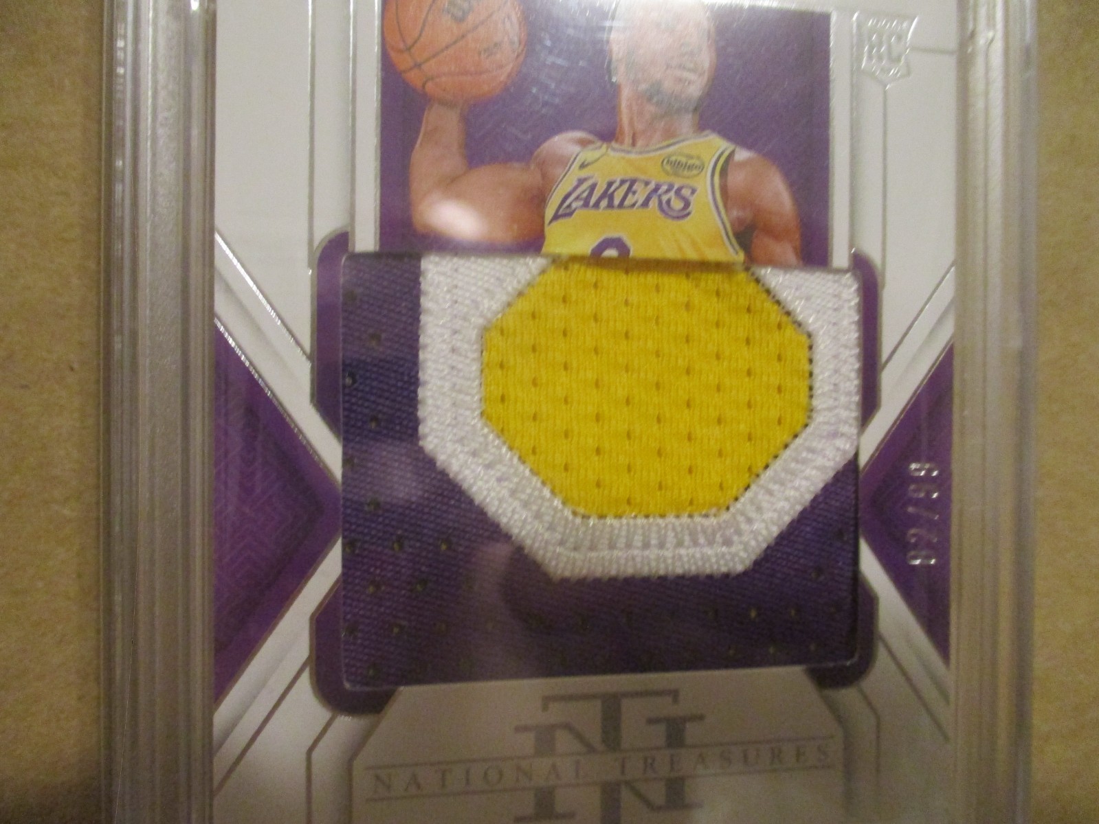 2024-25 NATIONAL TREASURES BRONNY JAMES JR #162 RC JUMBO 3 COLOR PATCH /99 PSA 9 view 7