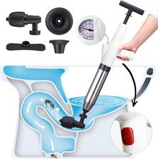 Heavy Duty Toilet Plunger - High Pressure Plunge Blaster for Clogged Drains, ...