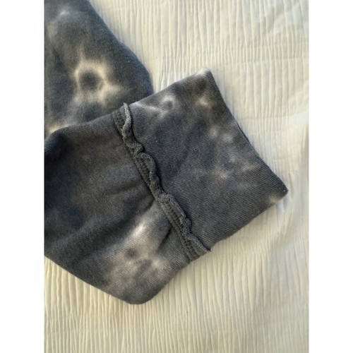 Blue Gray White Tie Dye XL Women's Hoodie with "I can't even" pin black white - 第 6/8 張圖片
