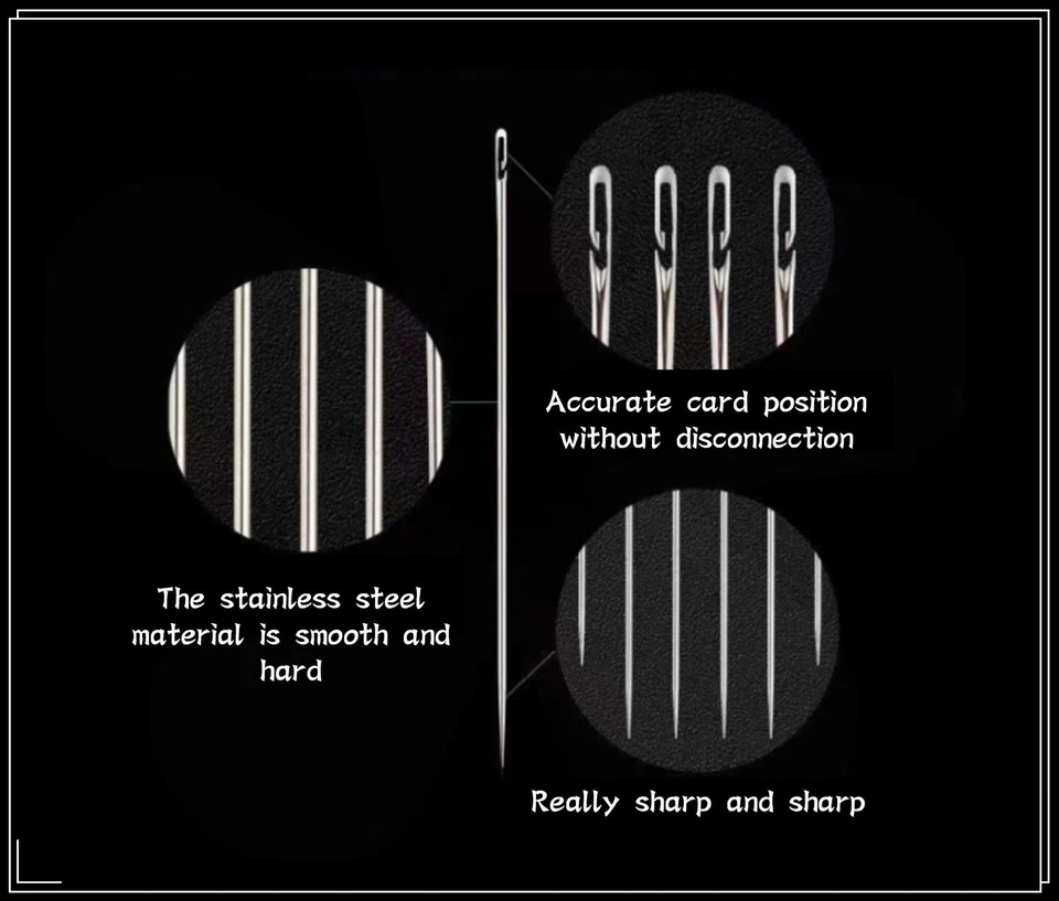 30 PIEZAS Agujas autoroscantes de acero inoxidable Agujas de coser de apertura Foto 3 de 4
