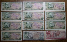 COSTA RICA 1992 5 Colones  1993 100 Colones 1994 1000 Colones Banknotes All UNC