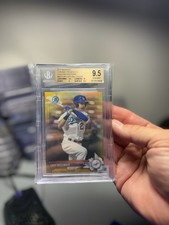 2017 BOWMAN CHROME GOLD REFRACTOR ROOKIE CODY BELLINGER RC /50 BGS 9.5 RC SSP SP