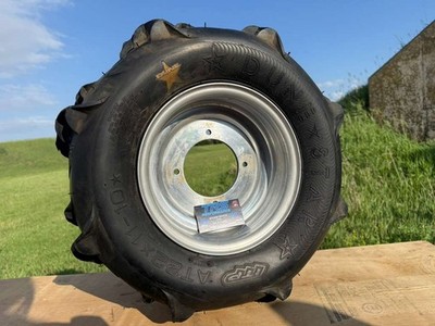 DWT POLISHED ATV RIMS WITH DUNE STAR AT22x11-10 paddle tires need valve stem  
