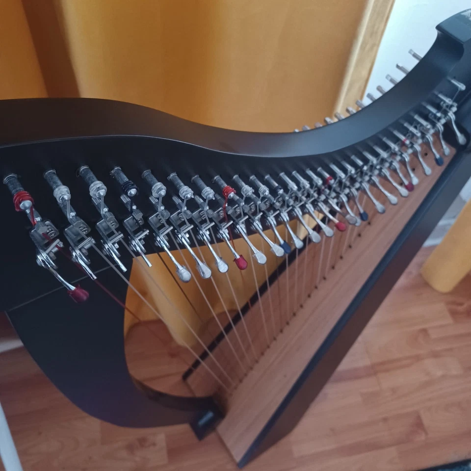 ✨27 Strings Harp Black Beechwood | Lever Harp | with Carry Case & Tuning Tool 🎵 - Image 3 of 4