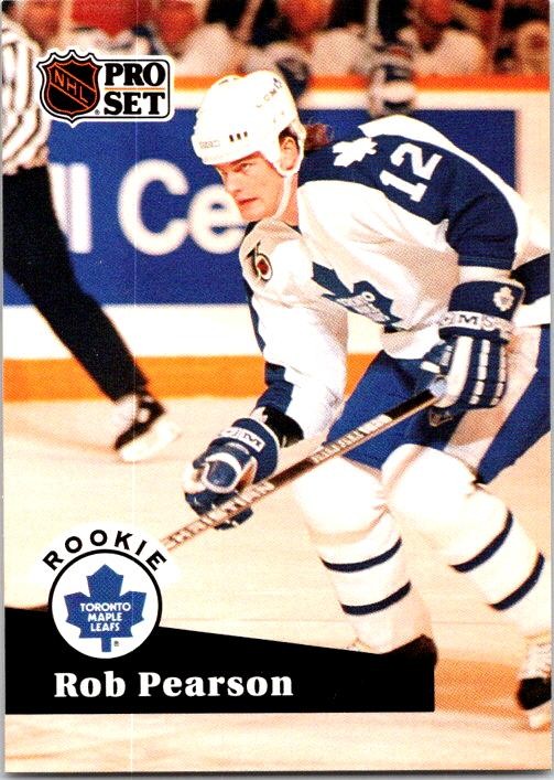1991-92 Pro Set French Rob Pearson Rookie #562 Toronto Maple Leafs