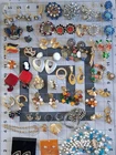 Vintage Costume Jewelry Mixed Lot, Earrings Brooch Necklace Bracelet Pin