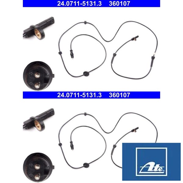 2X Sensor FüR Raddrehzahl ATE 24.0711-5131.3 2 Sensor Raddrehzahl FüR Fiat-image