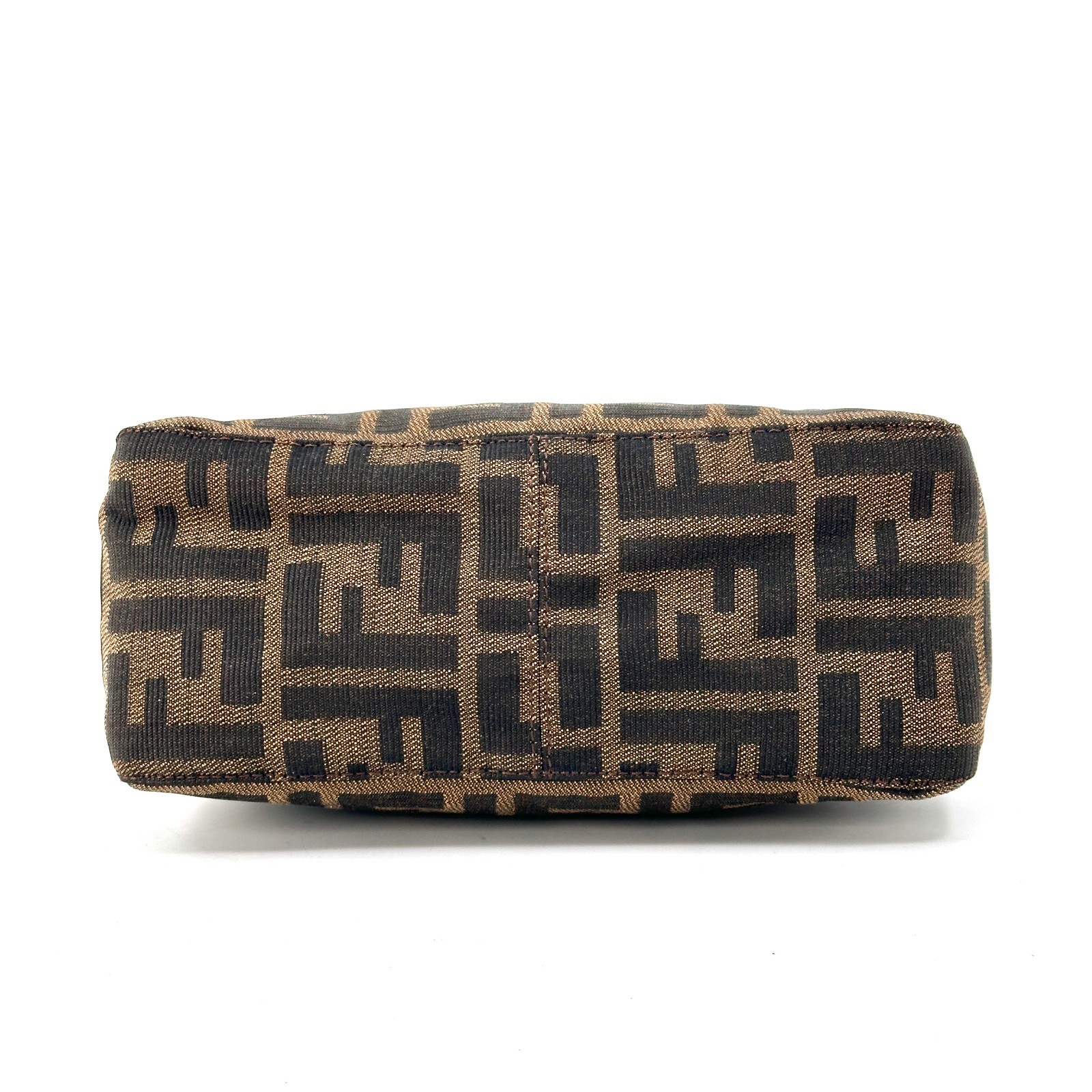 Fendi Pouch Canvas Zucca Leather Purse Hand bag Authentic — image 6
