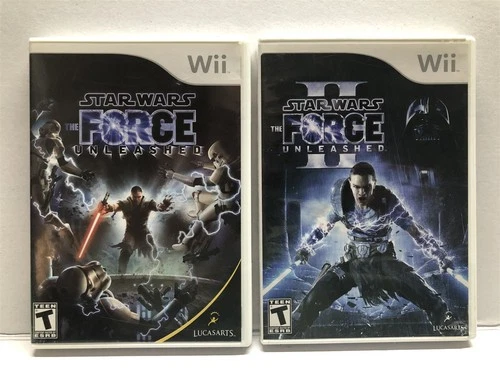 Lot of 2 Star Wars: The Force Unleashed 1 and 2 (Nintendo Wii) Complete, Tested