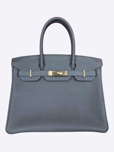Hermes Gris Misty Togo & Gold Hardware Birkin 30