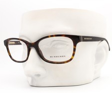 Burberry Eyeglasses Glasses BE 2201 3002 Shiny Dark Brown Tortoise 52mm w/pouch