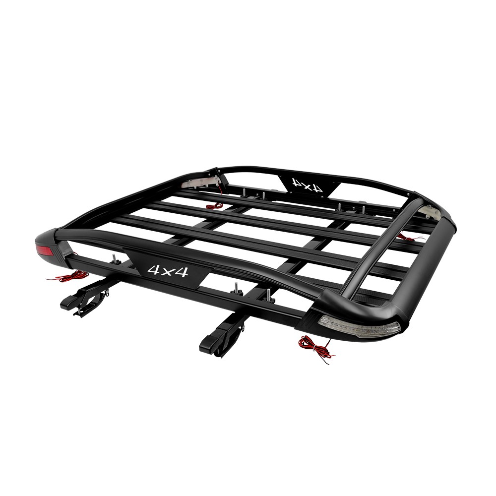 For Subaru Outback 50"x38" Roof Rack Luggage Cargo Basket+Cross Bar w/ LED Light