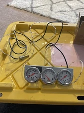 Dyno Racing 2inch 52MM Triple Gauge kit Volt Meter Water Temp Oil Pressure