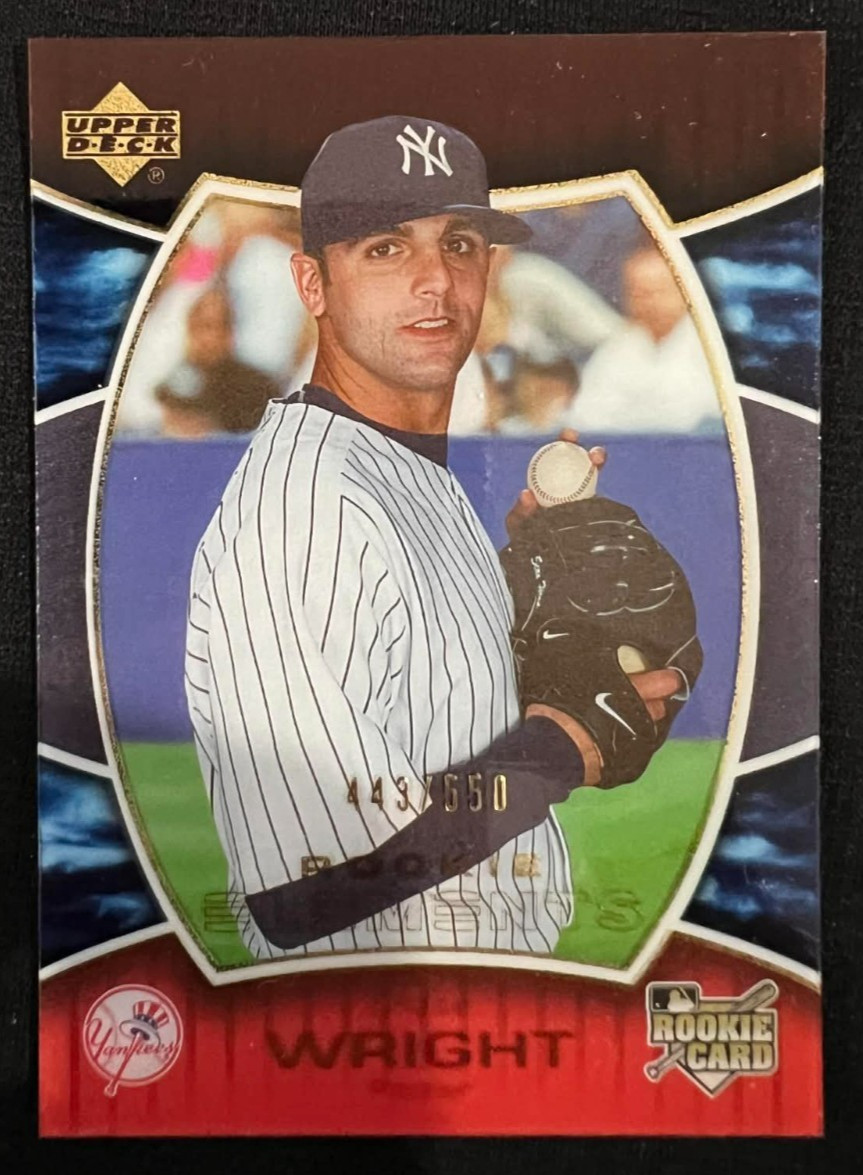CHASE WRIGHT 2007 Upper Deck Elements #225 Rookie Card RC #443/550 MLB Yankees