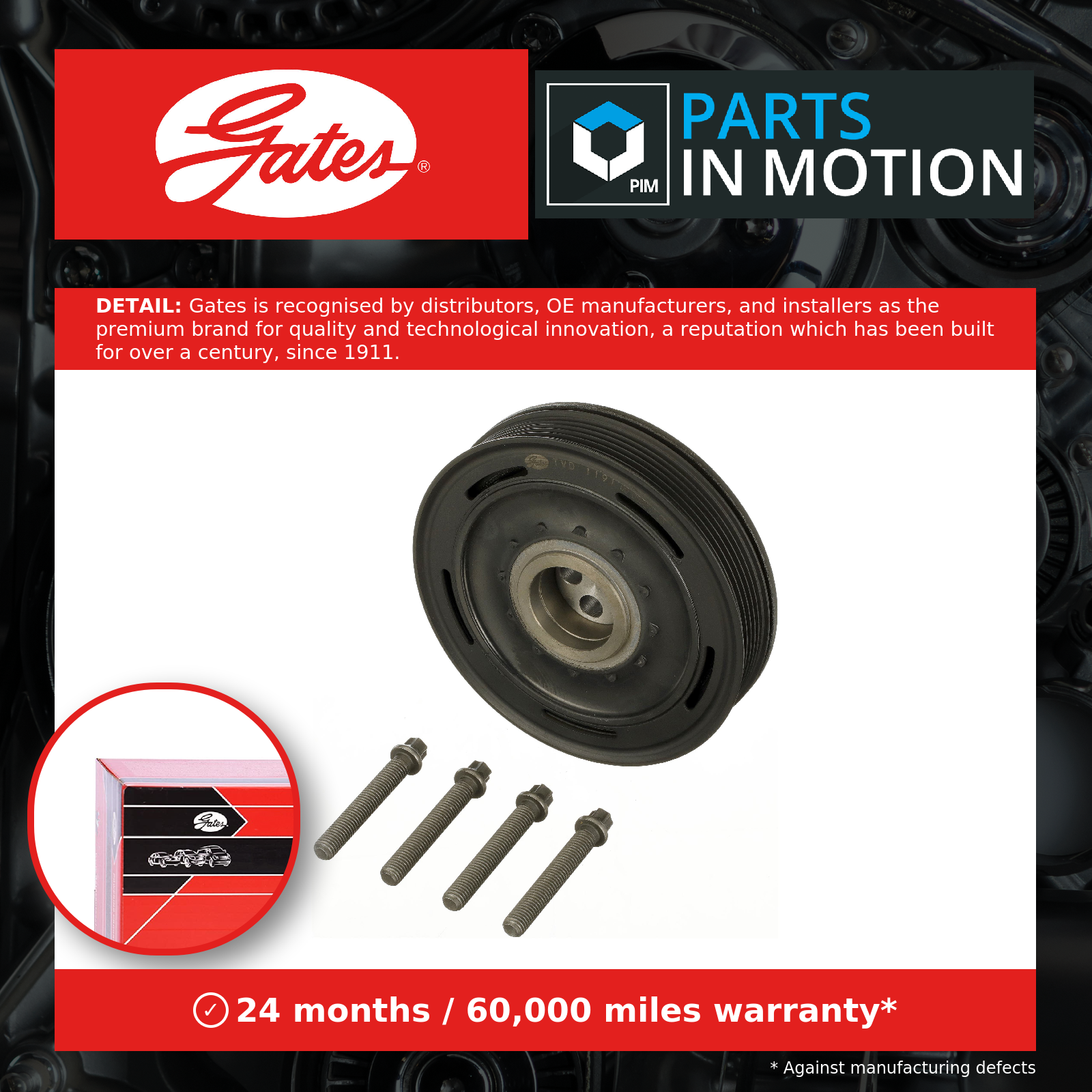 Crankshaft Belt Pulley Belt Drive Fits PC Passenger Car BMW Mini GATES TVD1191A - Image 21