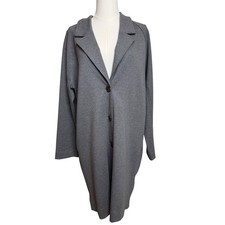 Everlane The Dream Coat Mid Heather Gray Ponte Knit Blazer Womens Med Oversize