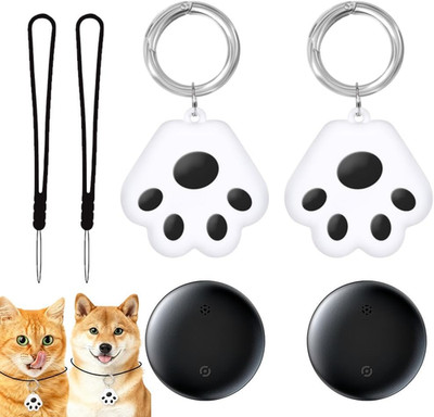 2 Stück GPS Tracker Katze, Hund, Haustier, Wasserdicht Ortungsgerät, Live-Ortung