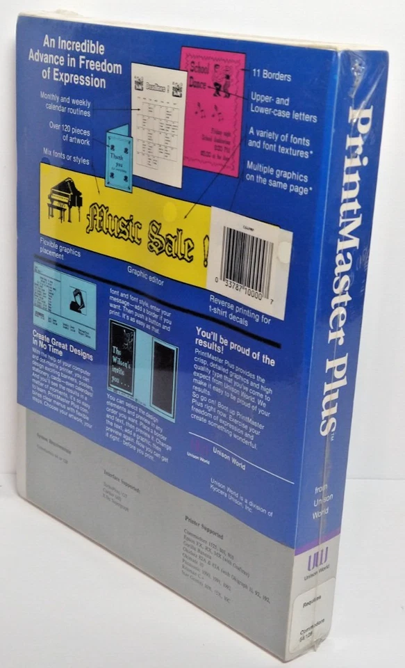 New NOS Printmaster Plus For Commodore 64 64c 128 128D SX64 Minty Big Box L@@K - Image 3 of 4