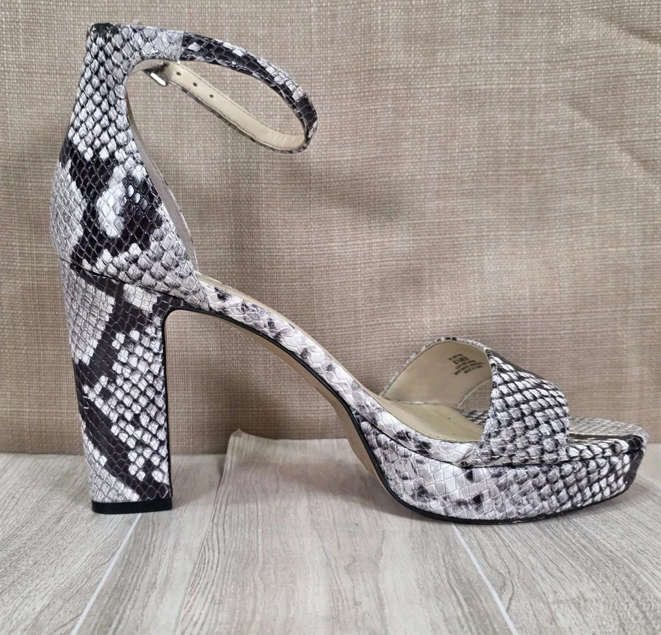 Vince Camuto Sathina Snake Print Dress Sandals Platform Pumps Women's Size 8.5M - Image 4 of 4