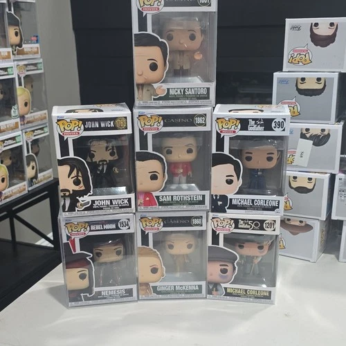 Funko Pop! Movies Vinyl Figures John Wick Casino Godfather Rebel Moon Lot