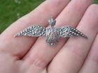 Post WW2 Royal Air Force RAF Sterling Silver & Marcasite Sweetheart Brooch.