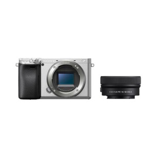 Sony A6400 ILCE-6400K Caméra sans miroir Argent w 16-50mm Lentille de zoom de puissance