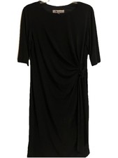 Leslie Fay Vintage 90s Faux Black Side Tie Women’s Dress Size 10 Lined