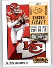 2018 Panini Contenders Season Ticket Patrick Mahomes II #51 KC