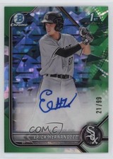 2022 Bowman Chrome Green Atomic Refractor 21/99 Erick Hernandez Auto 0s9t