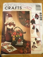 McCall  s Pattern 8328 Christmas Oraments, Wreath, Stocking  Centerpiece UNCUT
