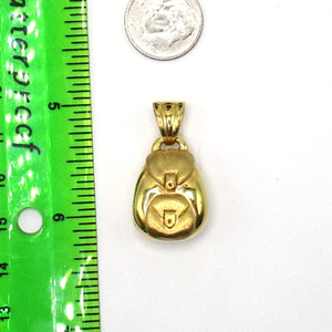 18K 750 Yellow Gold Backpack Pendant Huge [P71]
