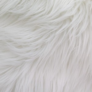 White Faux Fur Fabric 2 Long Hair Shag Mongolian Mohair Furry