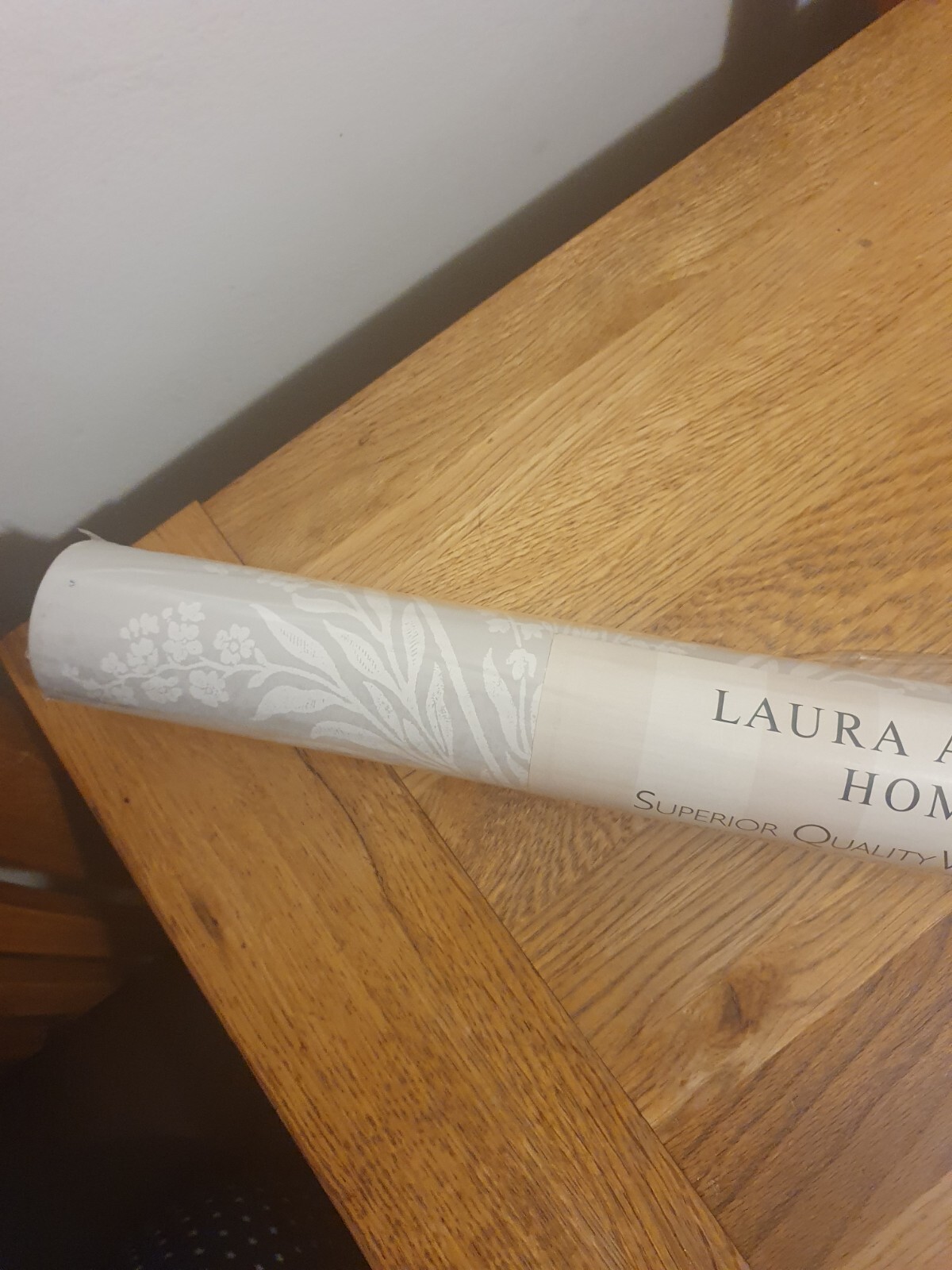 New Roll Of Laura Ashley Josette White/Dove Grey Wallpaper eBay