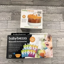 Baby Brezza 10 Reusable Baby Food 7 OZ Pouches [Make Your Own Organic Food!] LOT