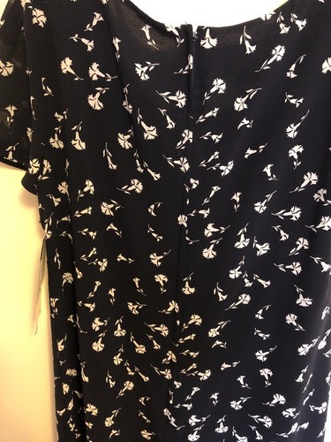 New Cynthia Howie For Maggy Boutique Long Navy & White Floral Maxi Dress Size 8 - Picture 4 of 8