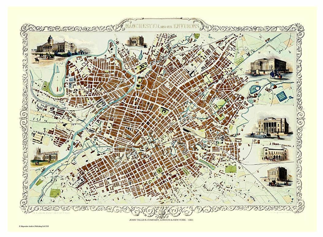 History Portal Manchester 1851 John Tallis 1000 Piece Jigsaw 690mm x 480mm (jg)