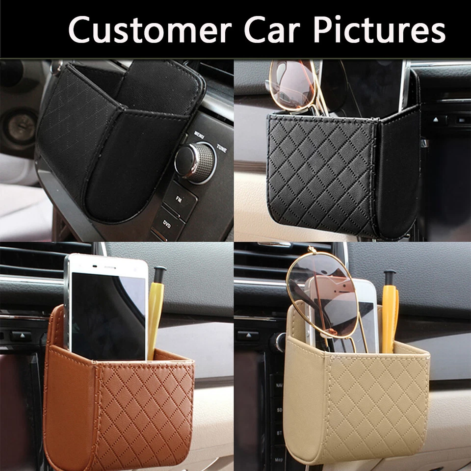 Caja de almacenamiento de bolsillo universal para teléfono con salida de ventilación de aire organizadora bolsa con soporte Foto 3 de 4