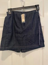 ANN TAYLOR Denim Skort INDIGO SZ 8