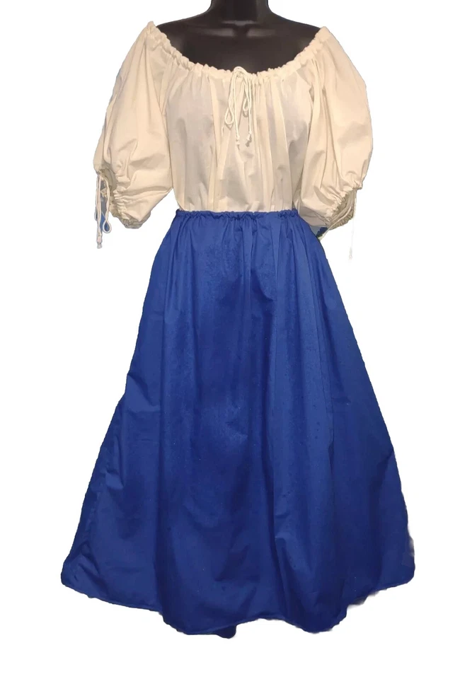 Overskirt, Underskirt, high low skirt, Medieval RenFaire LARP SCA sz 8-28W - Image 4 of 4