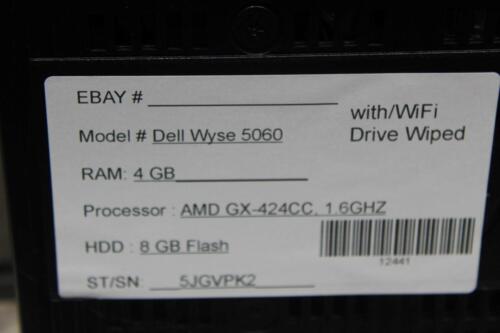 T317~ Dell Wyse 5060 Thin Client AMD GX-424CC 2.4GHz 4GB RAM 8GB WiFi - Picture 7 of 9