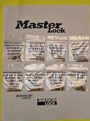 MASTER AMERICAN LOCK MASTER AMERICAN PADLOCK CYLINER REKEY SERRATED PIN KIT LOCKSMITH LOCK SPORT LOT