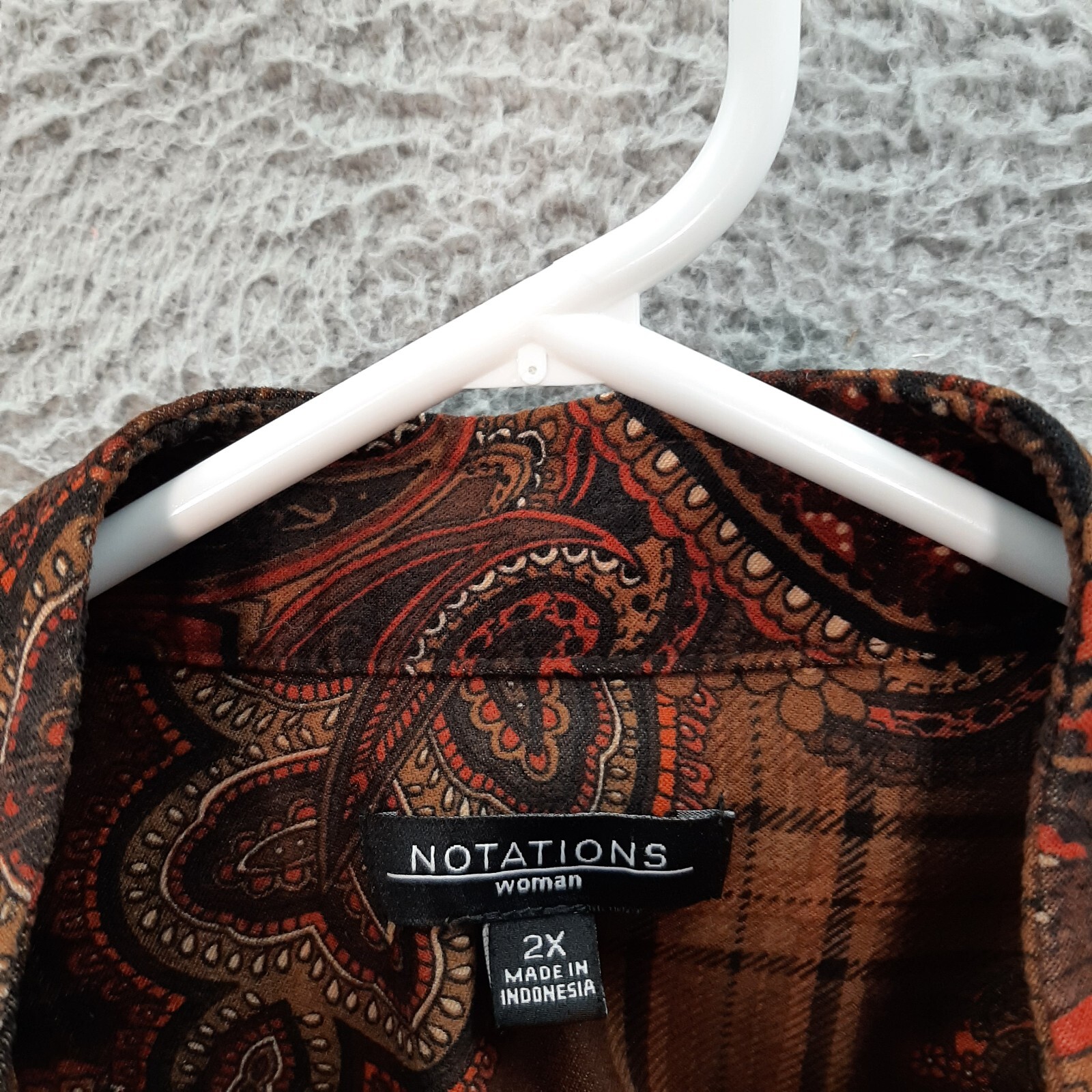 Notations Jacket Womens 2X Multicolor Paisley Boh… - image 5