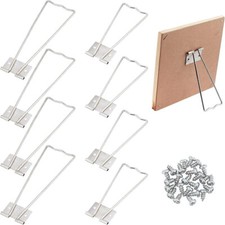 1bag Iron Photo Frame Bracket with Screw Stainless Steel color